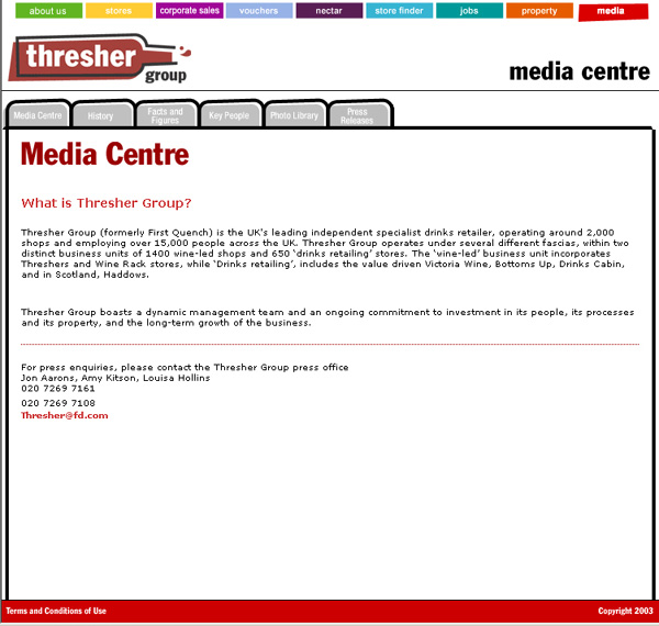 thresher web pages
